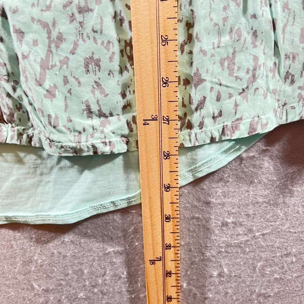 1218 | Nottibianche Abstract Print Cotton Blend Pajama Set Mint Green Womens 1X - Picture 7 of 12